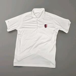 Antigua St Louis City SC Polo Shirt Mens Large White MLS Soccer Golf Performance